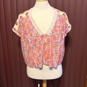 🎉 NEW LISTING Free People Cottagecore Boho Top, Size L